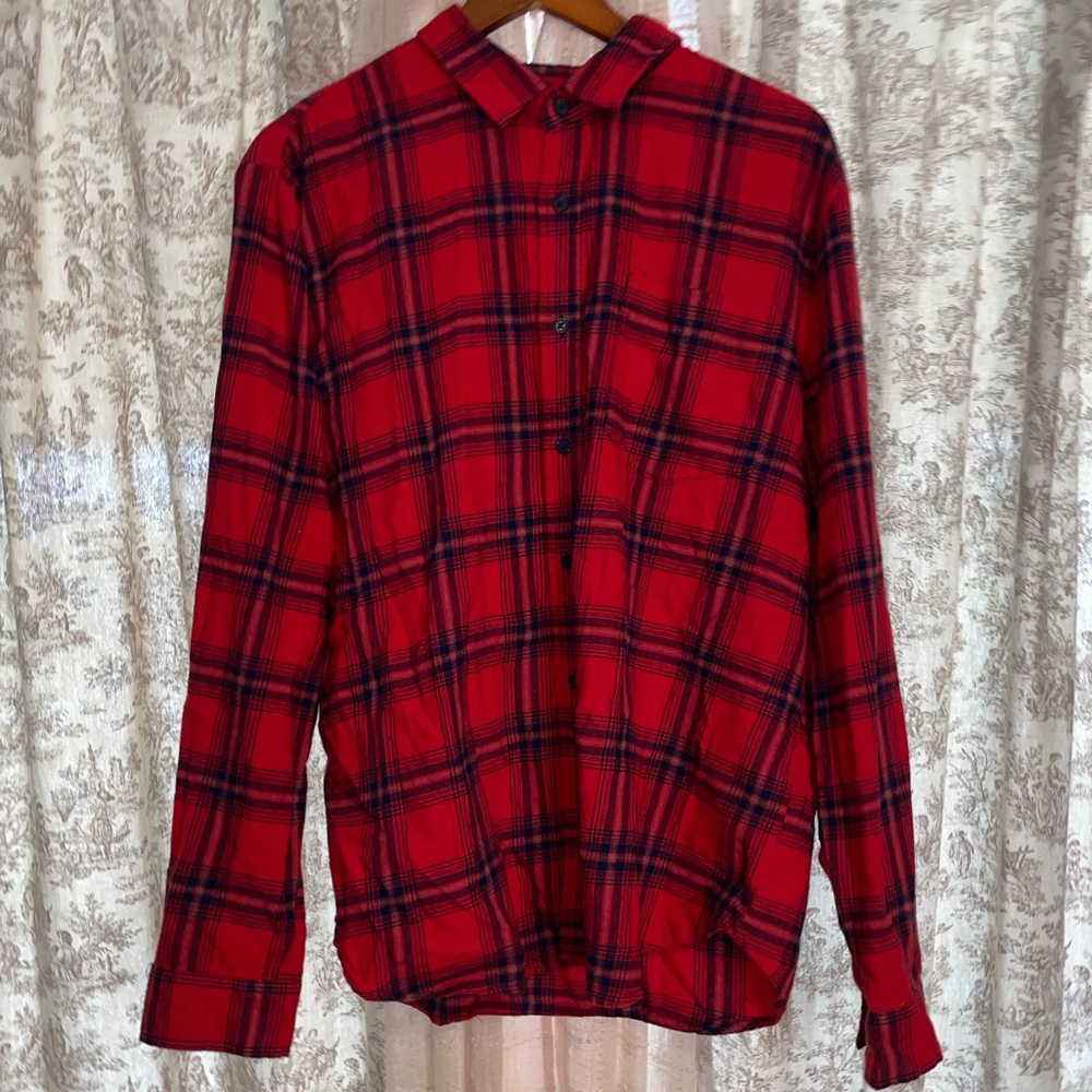 Forever 21 Red Plaid Men's Shirt long sleeve flannel